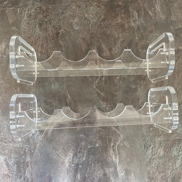 Vintage Lucite Wine Rack Mid Century Clear Acrylic‎ - Picture 3 of 7